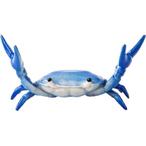 Blue Creative Crab Pen Holder Weightlifting Crabs Pen Stand Storage Rack Office Home Desktop Decoration,Desk Supplies Holders and Dispensers Crab,Pencil Holders
