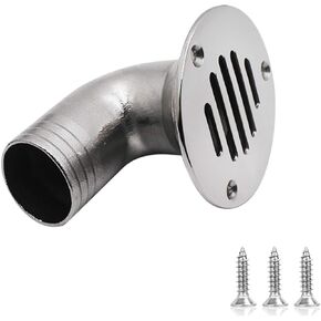 SHENGHUISS Boat Thru Hull Deck Drain Scupper 316 Stainless Steel Heavy Duty Marine Grade Floor Deck Drainage Cover with Three Screws