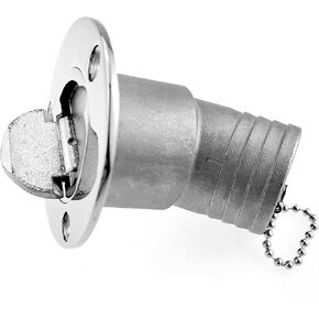 45 Degree Angle Marine Deck Filler Fill ，Stainless steel 316 Keyless Cap boat Hardware accessories Socket yacht W/ Rubber Gasket Fit for 1.5" /2" Diameter hose (Option: Fuel, 2" /50mm)