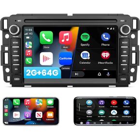 Android 13 [2G+64G] Car Radio for GMC Sierra Yukon Chevrolet Buick Chevy Silverado,7 Inch Touch Screen Stereo with GPS WiFi SWC Wireless Apple CarPlay Android Auto