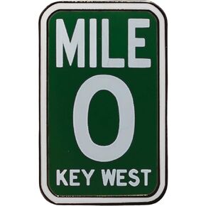 Mile 0 Enamel Pin - Key West, FL Travel Souvenir - Mile Zero Florida Memento - Highway 1