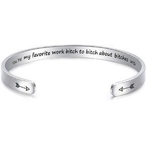 Melix Home Friendship Bracelets You’re My Favorite Work Bitch to Bitch about Bitches with Sister Gift Ideas Best Friend Bracelet for Women Bff Gifts