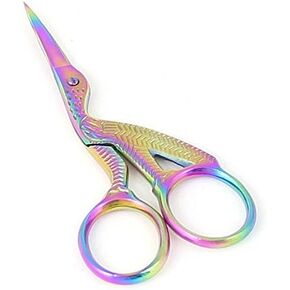 3.5" Titanium Stork Bird Embroidery Scissors Sewing Bird Shaped Dressmaker Shears Scissors for Craft Art Work, Embroidery Needle by ThreadNanny