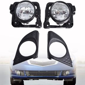2-Pack Clear Lens Fog Light Assembly Passenger and Driver Side Replacement for 2009-2010 Acura TSX