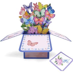 3D Pop Up Mothers Day Card, Love You Mom, Great Thank you Card for Mother, Wife with Note and Envelopes, Mother's Day Gifts from Son, Daughter