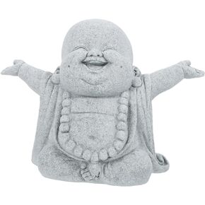 NOLITOY Fish Tank Buddha Statue Decorations Aquarium Decor Betta Fish Tank Accessories Ornament Small Meditating Sandstone Bud a Statues for Underwater Landscaping Home Zen Decor