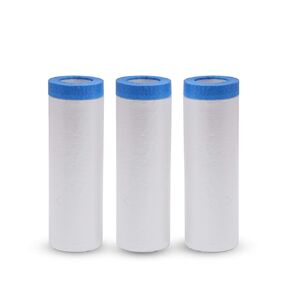 VECOPE 3-Piece Set,Pre- Masking Film Protection Covering Cloth Tape | for Automotive Covering Painting Paint Masking (2-Feet X 65-Feet)