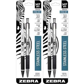 Zebra M/F-301 The Original Mechanical Pen & Pencil Set, Fine Point (57011) 2 Pack