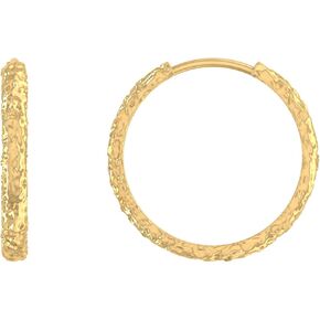 ابتسامة فضية - حلقات مطروقة مزخرفة مطلية بالذهب عيار 18 قيراطًا فوق الفضة الاسترليني| حلقات مضادة للتشوه مقاس 20 مم × 20 مم للنساء | اختيار مثالي لأعياد الميلاد والذكرى السنوية لها in Kuwait