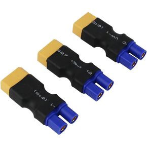 3pcs Male XT60 to Female EC3 Losi Connector Adapter for Crawler Turnigy(Pack of 3)