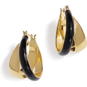 JeanBeau Two Tone Gold Chunky Hoops Earrings for Women Girls Statement Trendy Thick Huggie Hoop Cartilage Prom Wedding Holiday Fashion Jewelry Gifts