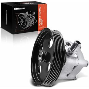 A-Premium Power Steering Pump, with Pulley, Compatible with Volvo S60 2005-2009, Volvo V70 2005-2007, Volvo XC70 2005-2007, 2.4L 2.5L, Replace # 30741121, 8603104