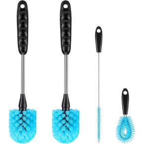 Bottle Brush Cleaner Set, Long Handle 3-in-1 Stainless Steel Water Bottle Cleaning Brush for Washing Narrow Neck Bottle, Sport Bottle, Baby Bottle, Flask, Tumbler, Straw, Cup Cover.