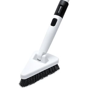 Shower Scrub Brush 51" Long Handled Scrub Brush for Shower Bathroom Brush Cleaner Stiff Bristles Floor Scrubber for Cleaning Kitchen Tile Wall Sink and Grout