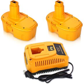 2Packs 4500mAh Ni-Mh 18 Volt DC9096 Battery and DC9310 Charger Compatible with Dewalt 18V Battery XRP DC9096 DC9099 DW9098 DW9099 DW9095 DW9096 DE9039 Cordless Power Tools in Saudi Arabia