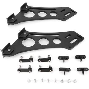 Acouto 10inch Spoiler Mounting Brackets Kit Universal Car CNC Aluminum Alloy Rear Wing Trunk Racing Tail Spoiler Legs Mount Brackets 10"