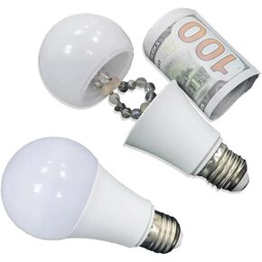 Secret Light Bulb, Safe Light Bulb Secret Compartment, Storage Realistic Light Bulb Decoy Hiding Box,Secret Hiding Spot- Diversion Safe Stash Hide Valuables,Accessories
