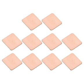 DMiotech 20 Pack 15 x 15 x 0.5mm Copper Pad Thermal Kit IC Chips Heatsink Cooler Shim for Cooling PC Laptop