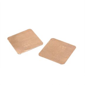 6pcs 15mm*15mm 0.1mm Thickness Heatsink Thermal Conduct Copper Shim Thermal Pads DIY Heat Sink Sheet for Laptop IC Chipset GPU CPU Cooling