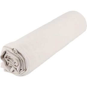 59 x 157 Inches/ 4 Yards Natural Linen Needlework Fabric, Pure Linen Embroidery Fabric Cloth by The Yard for Needlework, Crafts, Bags, Garments, Tablecloths