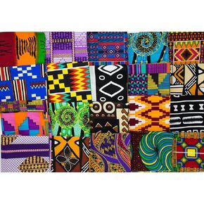 10 Assorted African Print Fabric Pieces, Fat Eighth Fabric Bundle, African Fabric for Quilting | Ankara Fabric Craft Supplies for Face Fabric Make Mask Wb166