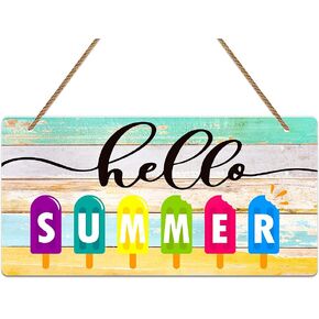 لافتة باب صيفية من WaaHome مقاس 15.24 سم × 30.48 سم لافتة ديكور صيفية لمنزل المزرعة لتزيين جدار المنزل والباب الأمامي in Kuwait