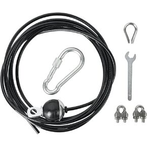 Luwint Fitness Pulley Cable Replacement, 79'' 118'' 157'' Adjustable Gym Cable for Pulley Machine System Thick 6mm Steel Adjustable Rope with Stopper Ball for Home Gym Workout Machine Pulley Accessory