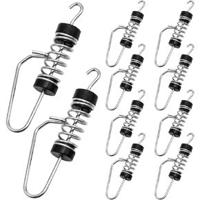 10 PCS Fishing Flag Clips, Boat Flag Clips, Stainless Steel Marine Boat Flag Clips for Flagpole Rope, Halyards Outrigger Lines
