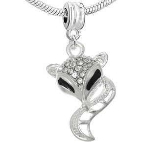 Sexy Sparkles Fox Bead for Snake Chain Charm Bracelet