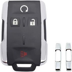 Replacement Key Fob Cover Case fit for 2014-2021 Chevy Silverado Colorado GMC Canyon SLT Sierra Keyless Entry Remote Control Key Fob Shell M3N-32337100 (4 Button)