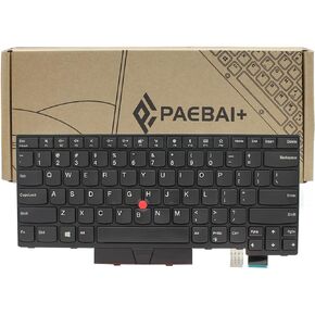 Replacement Laptop Keyboard for Lenovo Thinkpad T470 T480 A475 A485 US Layout with Frame Pointer, Non-Backlight