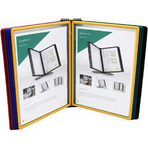 Tarifold Easy-Load Wall Display Unit with 10 Display Pockets - Assorted Colors - 20 Sheet Capacity (EZW791)