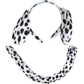 Squirrel Products Dalmatian Dog Headband Ears and Tail Costume Accessory Set, One Size Fits All Ages 3+