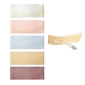 California Tot Rectangle Faux Leather Hair Snap (Cottontail Set of 5) One Size
