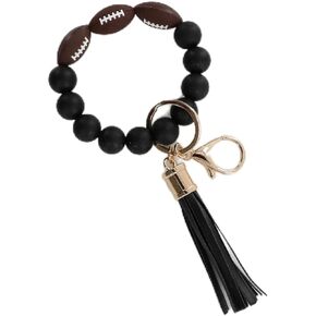 Football Beaded Key Ring Bangle, Women Accessories, Fashion