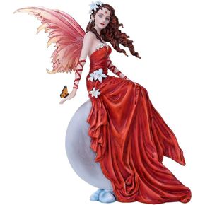 Pacific Giftware Celestial Crimson Lilly Fairy Collectible Figurine Nene Thomas Licensed Art Inspiration 12 Inch Tall