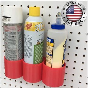 Pegboard Spray Can and Bottle Holder