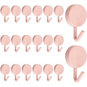 Self Adhesive Hooks, 20pcs Heavy Duty Plastic Hooks Wall Key Hook Holders Stocking Holder for Home Kitchen Bathroom Office Door (Black
