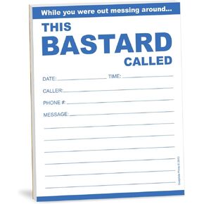 Funny Notepad for Work - This Bastard Called - 4 x 5.25 inches, 50 Sheets
