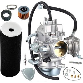YFM660 Carburetor Carb kit for Yamaha Grizzly 660 YFM660 2002-2008 4-Stroke Engine ATV Carburetor PD42J 42mm,including Air Filter+Intake Manifold Carburetor Boot Joints
