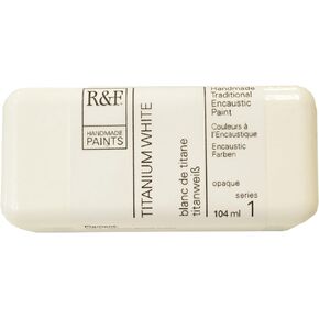 R&F Handmade Paints 1110 Encaustic Paint 104ml, Titanium White