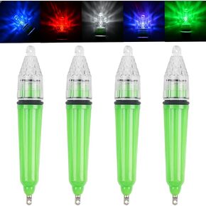 Underwater Fishing Light Deep Drop LED Light Waterproof Night Fishing Lamp 4pcs Attracting Bait Lure Fishing Tools Fishing Attractant 4.7in/6.7in 5 Colors