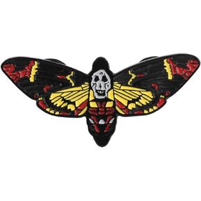 PLITI Silence Lambs Movie Inspired Gift Hannibal Lecter Fan Gift Death Head Moth Brooch For Horror Movie Lover