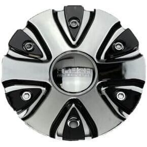 Akuza Big Papi 712 Chrome Gloss Black Inserts Wheel Center Cap EMR0712-TRUCK-CAP