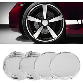 4PCS Wheel Center Caps, Snap-in Plastic Type Car Rim Hub Caps, 2.13 Inch (54mm) Outer Diameter and 1.97 Inch (50mm), Universal Car Accessories (Black)