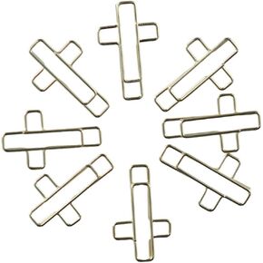 Pack of 100 Pcs Cross Shape Paper Clips, Paper Clips Metal Journaling Paper Clamps Office Paperclips with Clear Plastic Box for Paper Document Note Sorting and OrganizingBible Paper Clips
