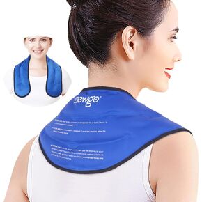 NEWGO XL Neck Ice Pack Wrap Gel Ice Pack for Neck and Shoulders, Hot Cold Therapy Neck Cooling Wraps for Neck Injury, Sports Injury & Cervical Surgery, Ice Neck Wrap Soft Plush Lining