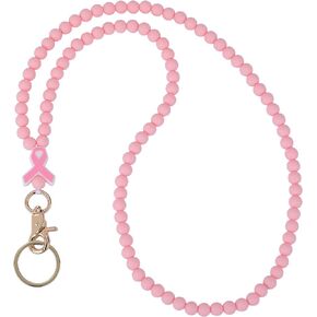 Silicone Lanyard Beaded Lanyard Teacher Lanyards for ID Badges and Keys Breakaway Gift for Women Nurse Teacher