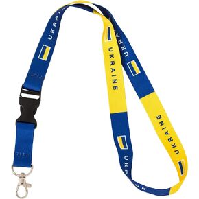 Desert Cactus Country of Ukraine Lanyard Flag Car Keys ID Badge Holder Keychain Souvenir Detachable Breakaway Snap Buckle (Lanyard)