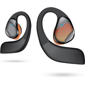 Open Ear Headphones LK08 2024 Version, Air Conduction Headphones Bluetooth 5.3 Touch Control Wireless Earbuds, Up to 70 Hours Playtime Earphones with Dual 16.2mm Dynamic Drivers Deep Bass
